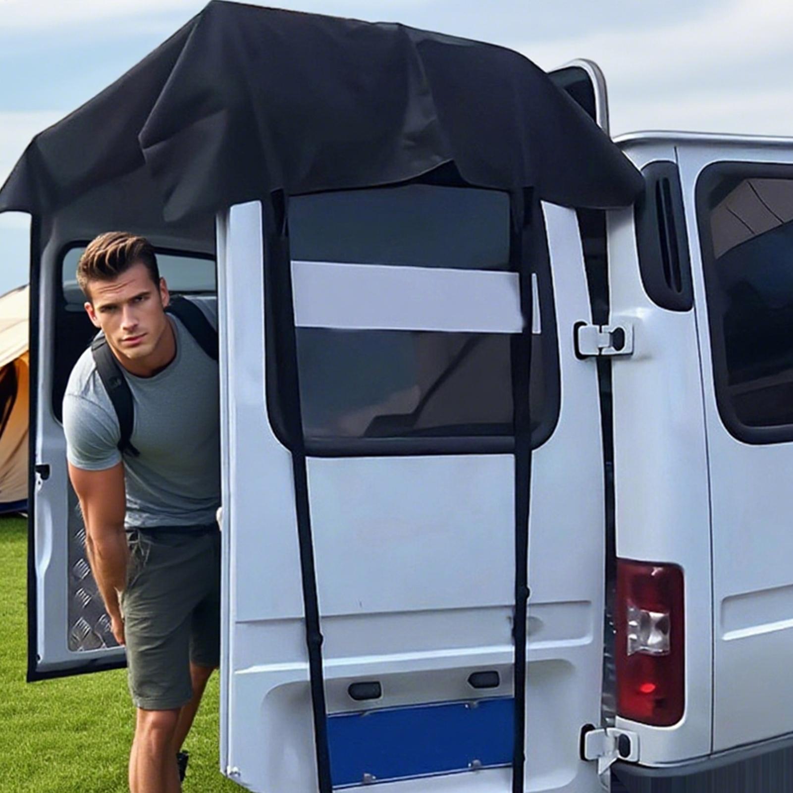Outdoor Indoor Camping - Achterdeur RV-afdekking Winddichte luifel voor campervan