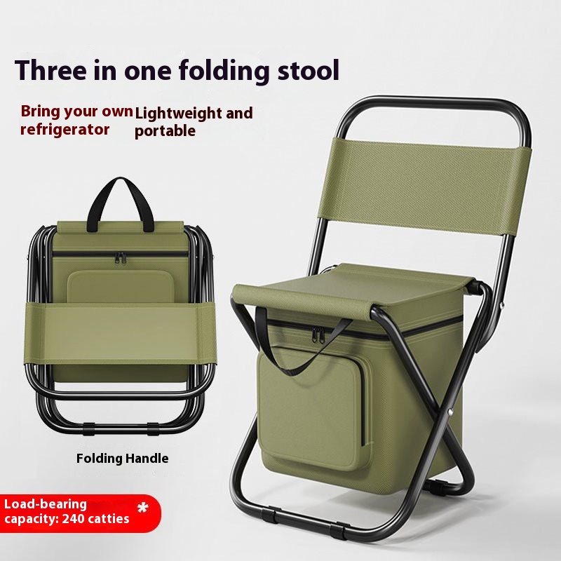 Outdoor Camping Chairs Folding - Draagbare klapstoel voor buiten, drie-in-één vrijetijdsstoel,