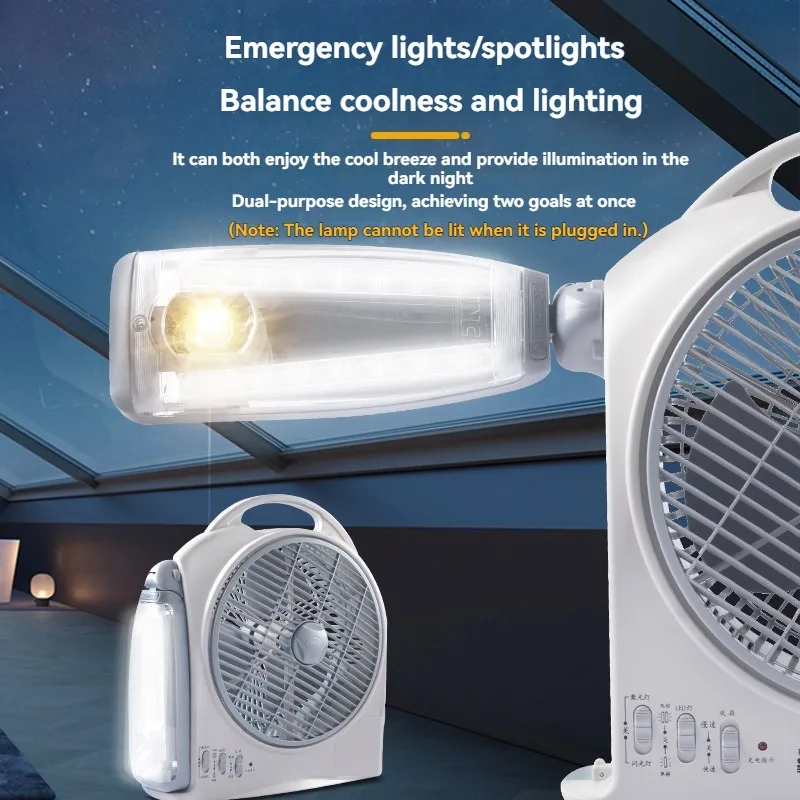 Outdoor Camping Fans - Draagbare 10 inch energiebesparende elektrische ventilator,