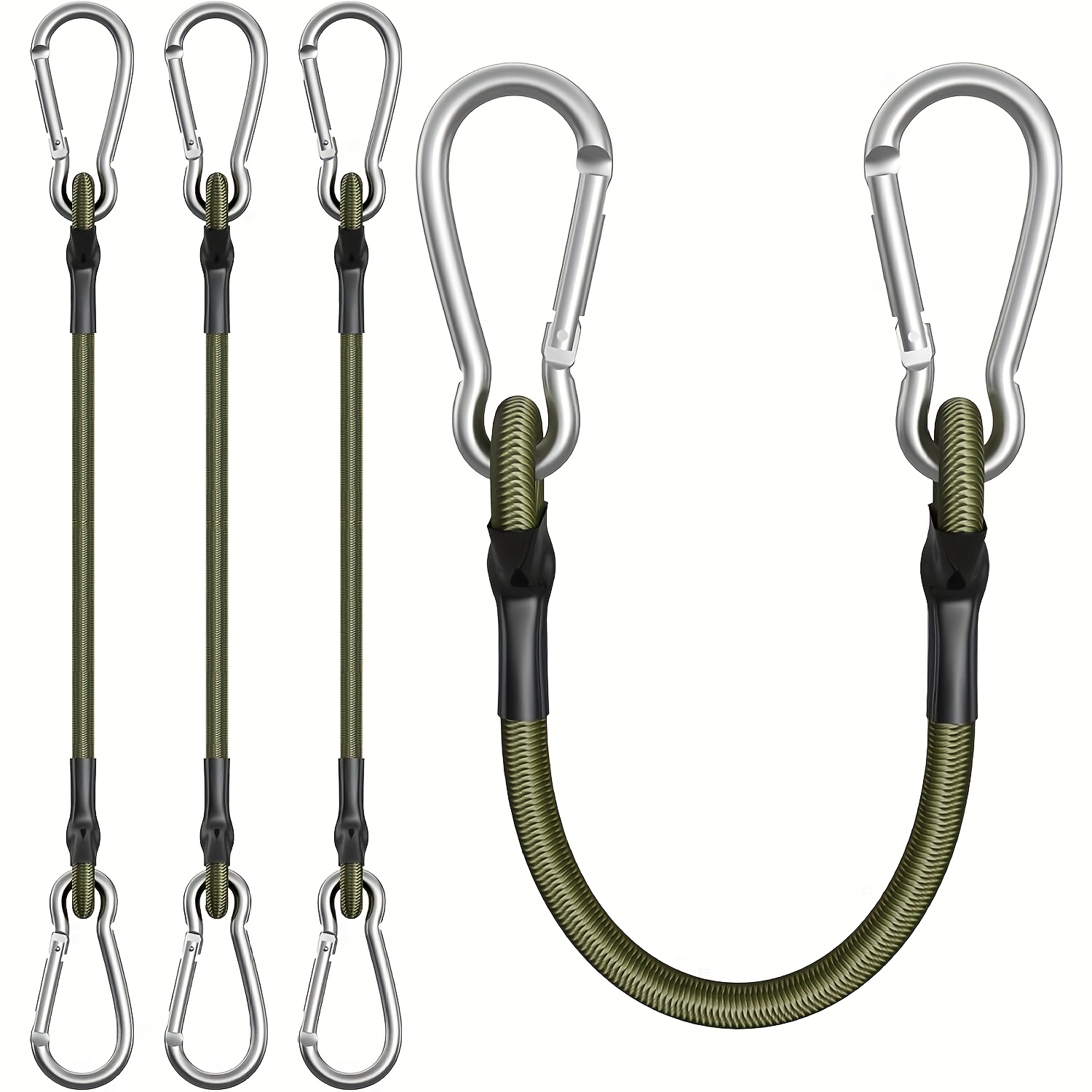 Outdoor Camping Extension Cord - 2 stuks elastisch touw met aluminium