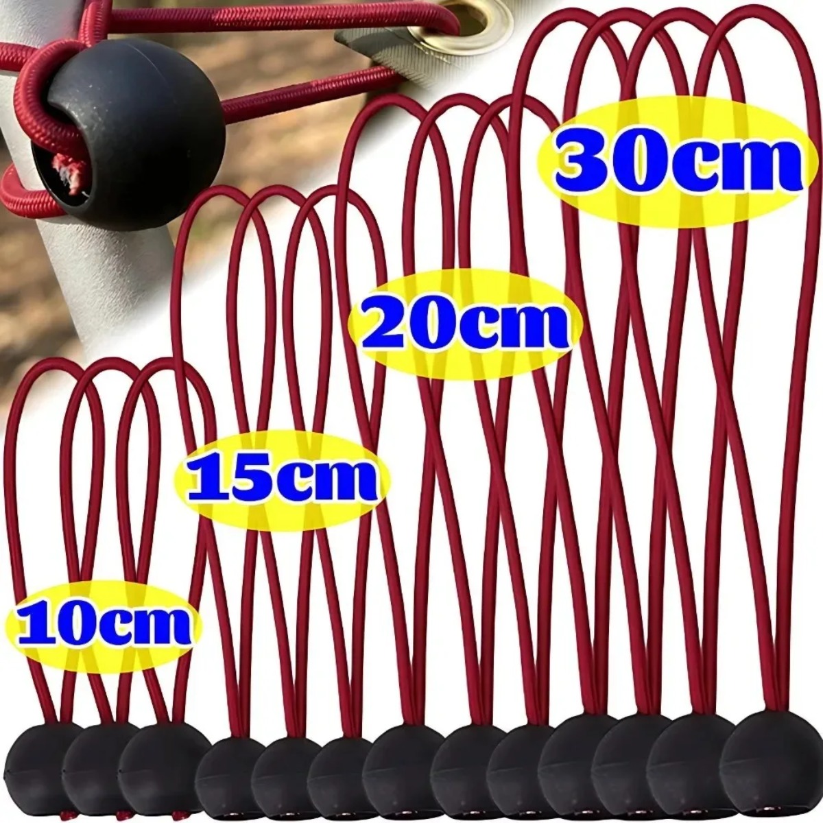 Outdoor Camping Extension Cord - Multifunctionele bungeekoord tentbevestigingskoord gesp elastische spanband