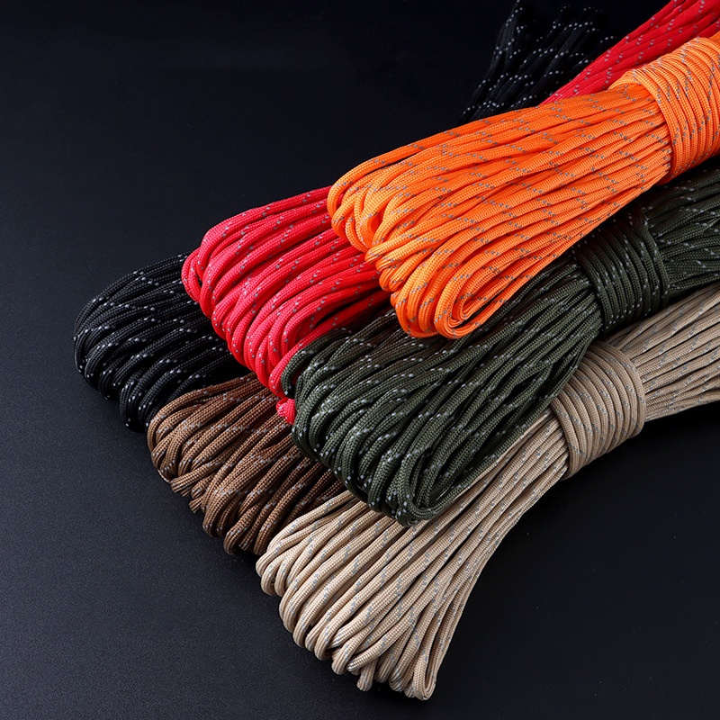 Outdoor Camping Extension Cord - Reflecterend Paracord 550 Militair 7-strengs touw