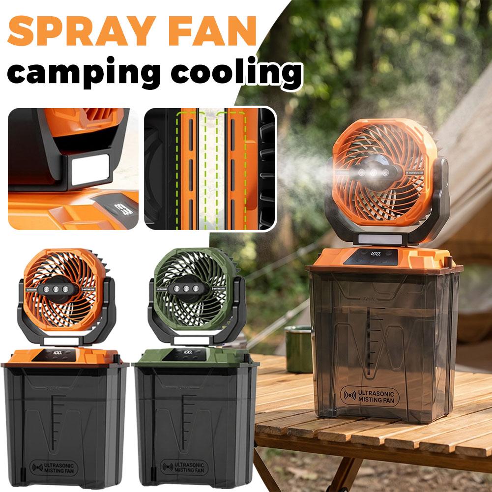 Outdoor Camping Fans - Nieuwe draagbare buitenventilator met verneveling, campingkoeling,