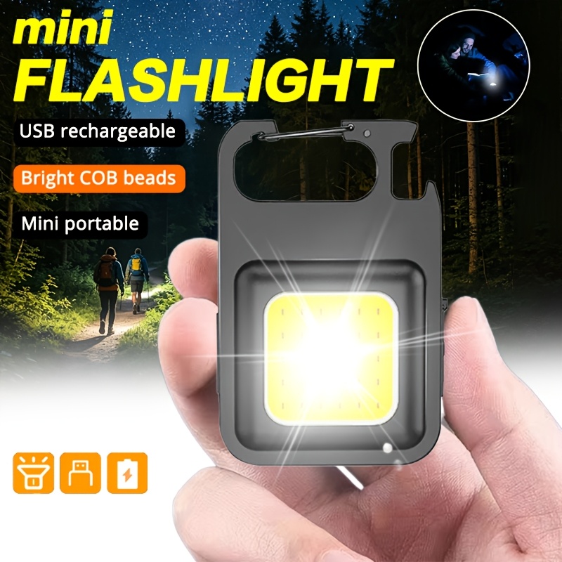 Outdoor Camping Glamping - Draagbare sleutelhangerlamp Mini multifunctionele campingzaklamp USB
