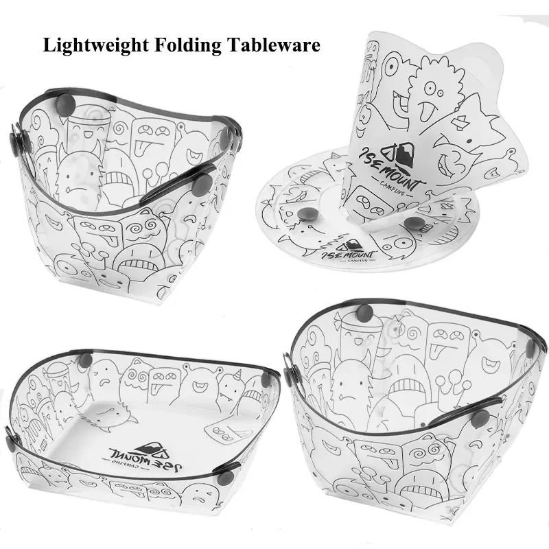 Outdoor Camping Dining Set - Outdoor Lichtgewicht Opvouwbare Servies Draagbare Kom