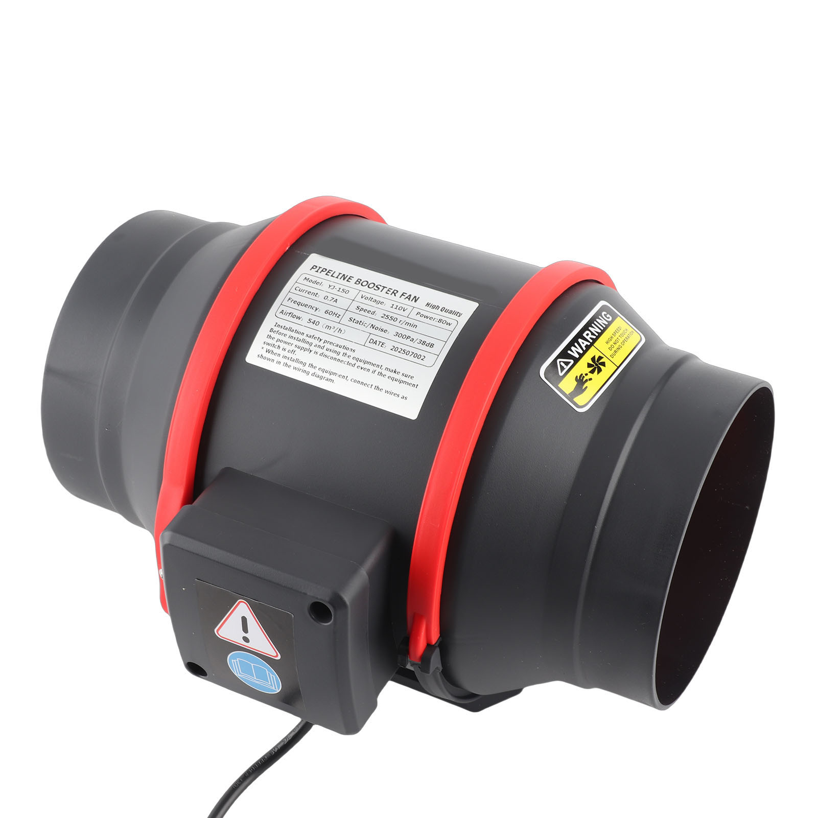 Outdoor Camping Fans - Vent Booster Fan Inline Duct Fan