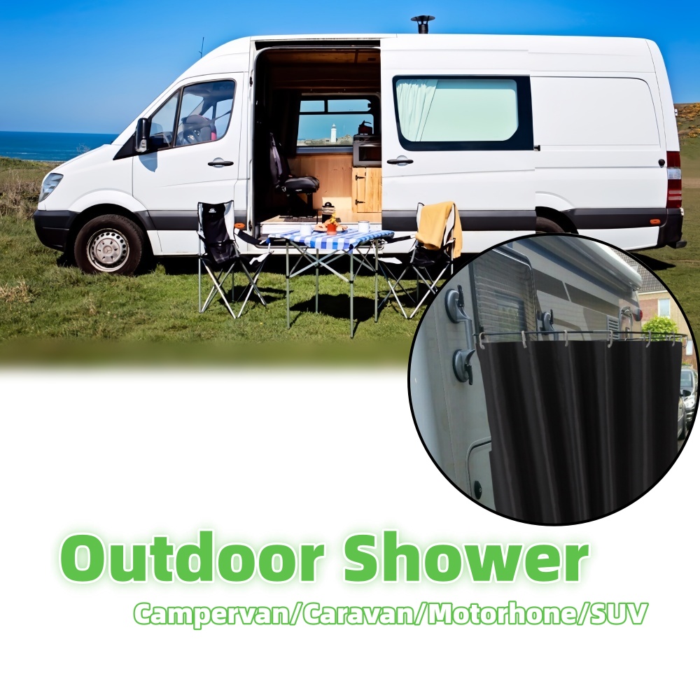 Portable Camping Shower - Outdoor Camping Douchegordijn Met Zuignappen Staaf