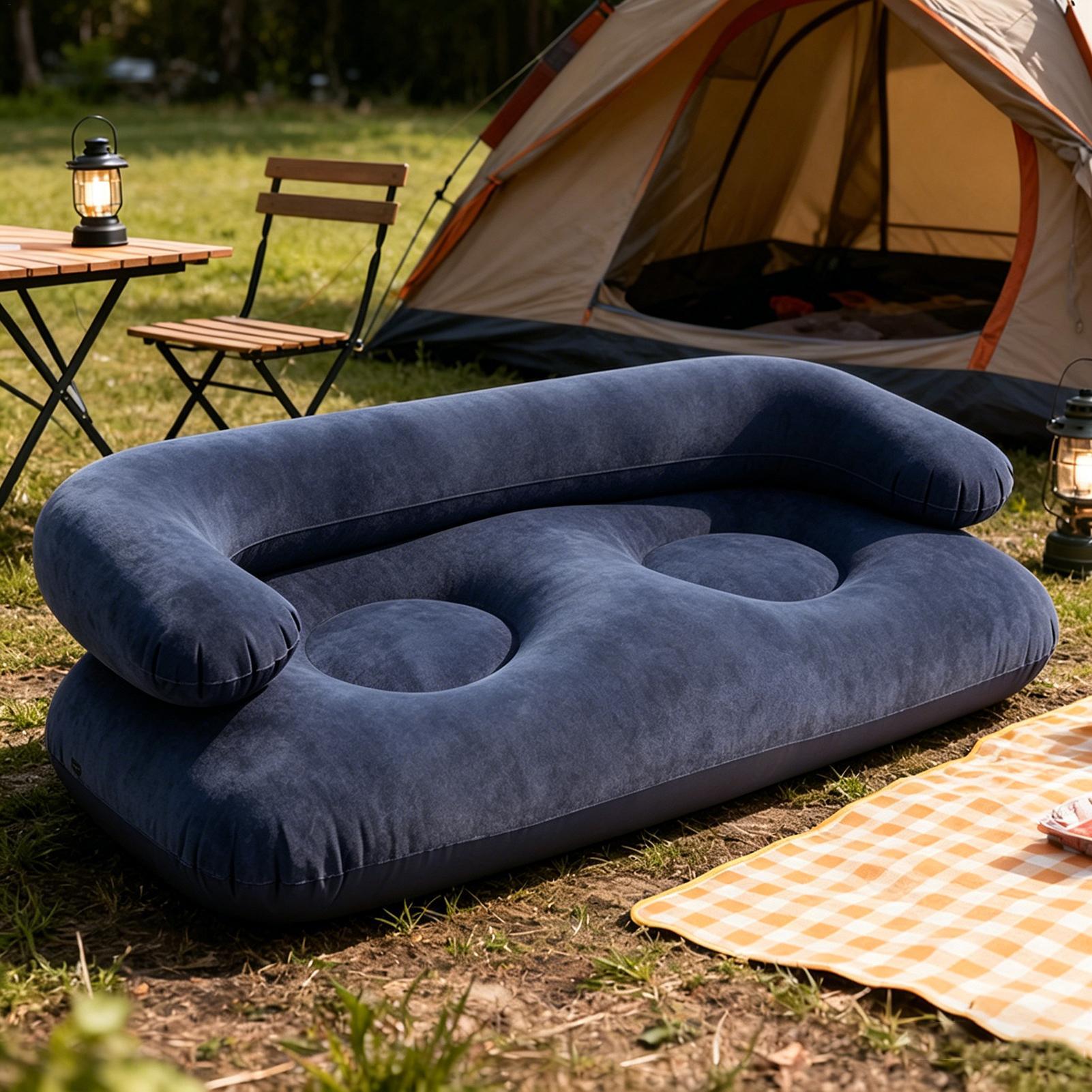 Dubbele opblaasbare luchtbank, - Outdoor Indoor Camping recensie en prijs