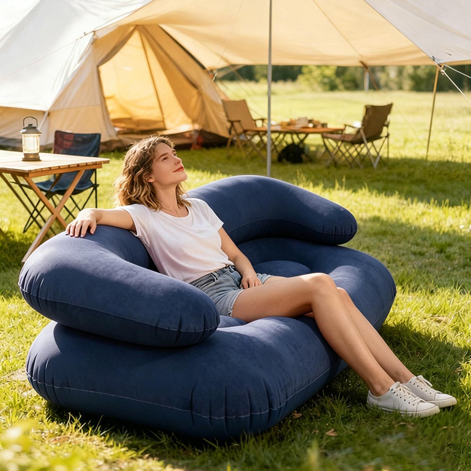 Dubbele opblaasbare luchtbank, - Outdoor Indoor Camping recensie en prijs