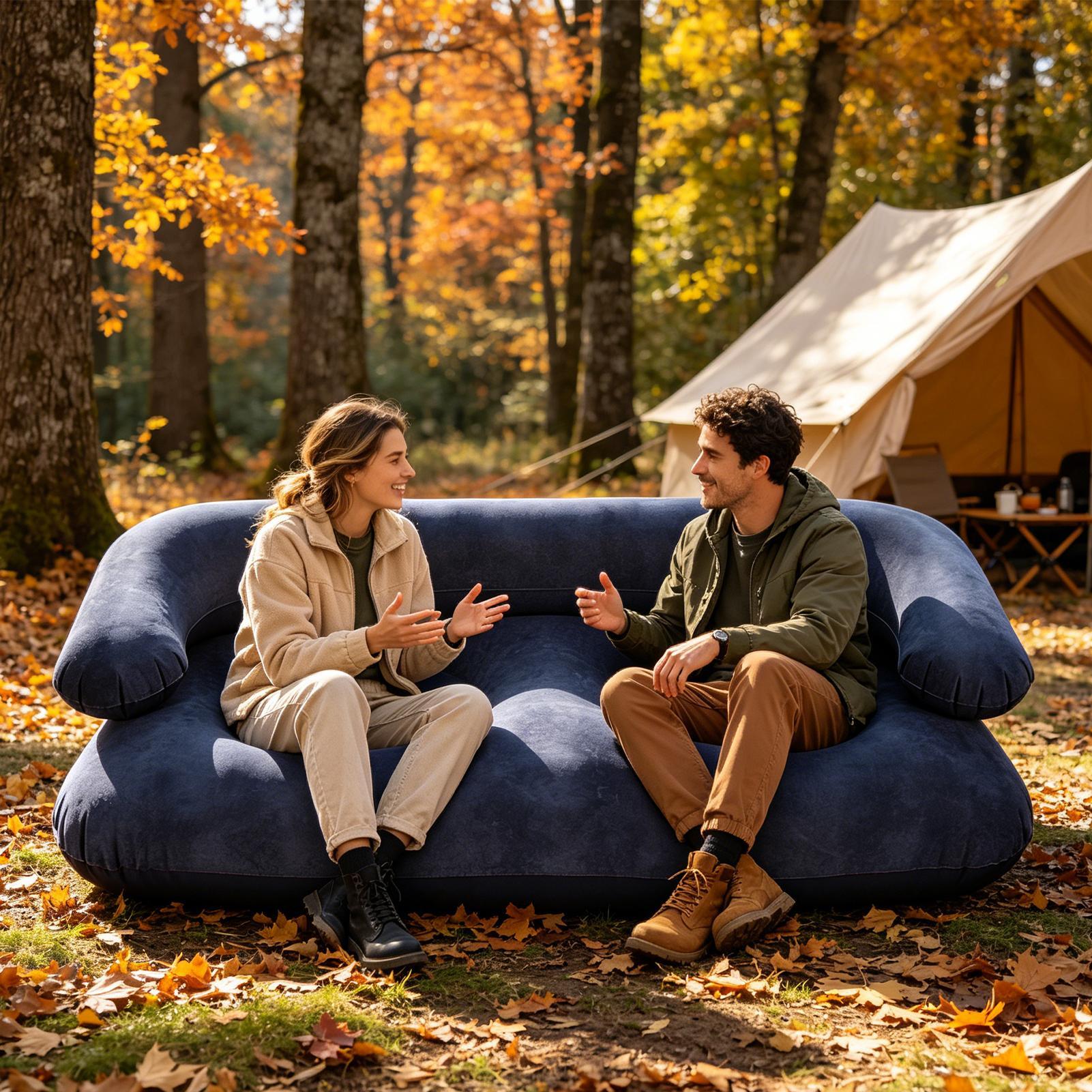 Dubbele opblaasbare luchtbank, - Outdoor Indoor Camping recensie en prijs