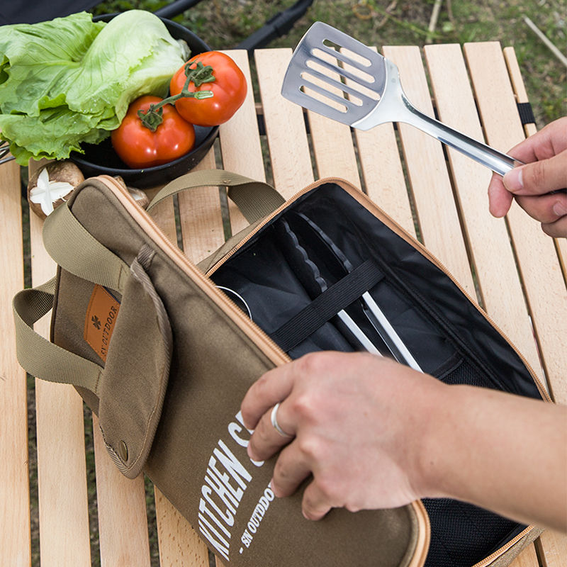 8-delige campingkeukenset, dra - Outdoor Camping Dining Set recensie en prijs