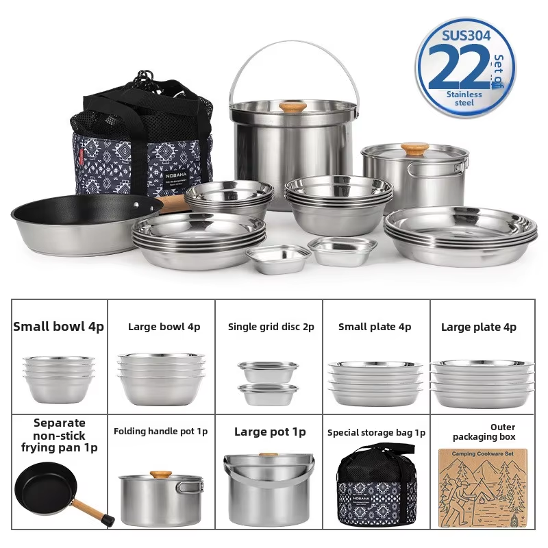 NOBANA Nieuwste Outdoor Rvs Po - Outdoor Camping Kitchen Set recensie en prijs