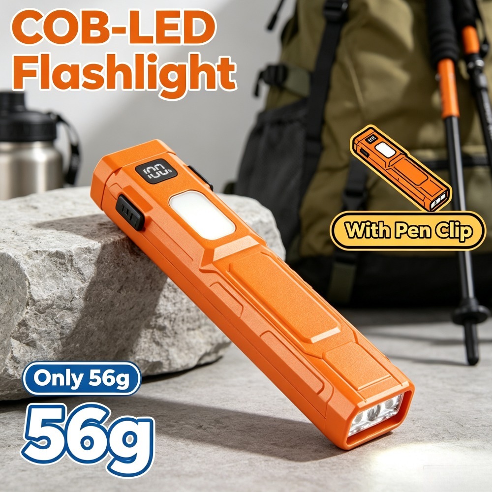 COB LED EDC-zaklamp met pencli - Outdoor Camping Glamping recensie en prijs