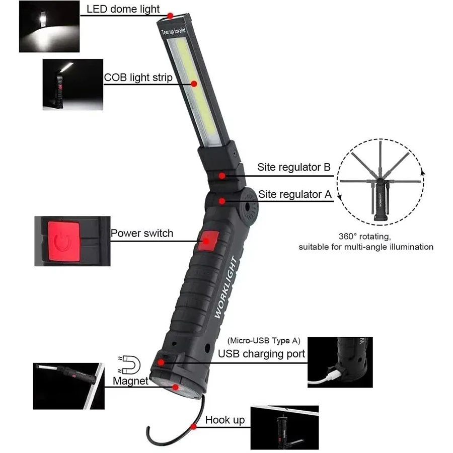 Nieuwe draagbare COB LED-zakla - Outdoor Camping Glamping recensie en prijs