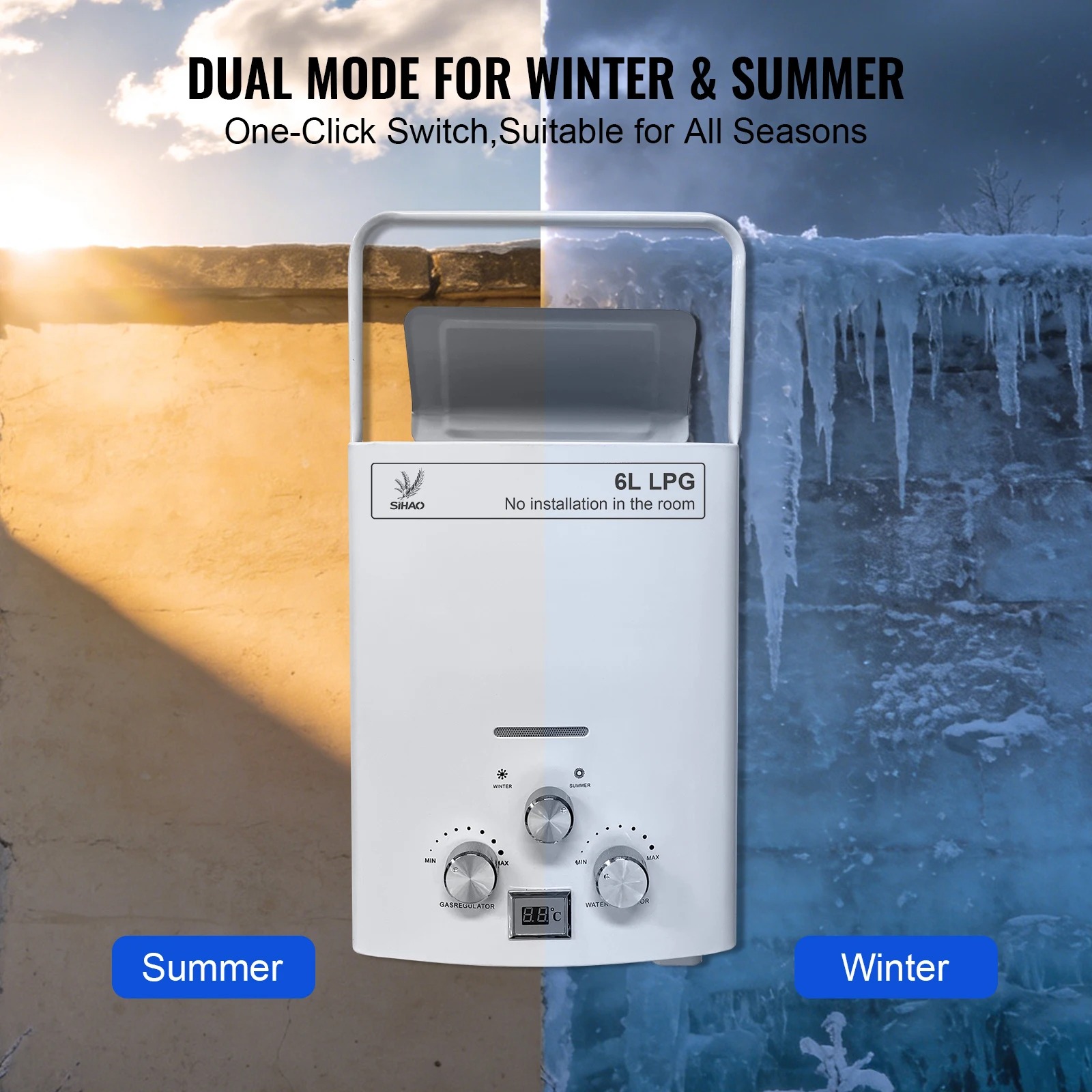 LPG-gasboiler | SIHAO 6L draag - Outdoor Camping Hot Water Heater recensie en prijs