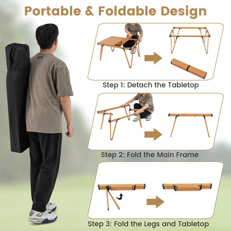 Opvouwbare picknicktafel 93 x  - Outdoor Camping Table Foldable recensie en prijs